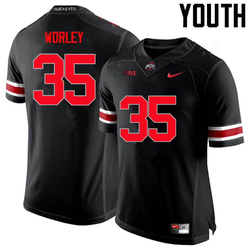 Ohio State Buckeyes Chris Worley Youth #35 Black Limited Stitched College Football Jersey